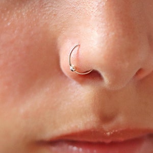 925 Silber Nasenpiercing Mit Zirkonia,diamantiert 2,0 Mm Nasenstecker Spirale Kugelstift - Foto 6