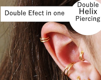 Double Helix Piercing, Helix Earring Hoop, Tiny Cartilage Hoop, Conch Hoop, Tiny Small Hoop Earrings, Huggie Earrings, Gift for Her
