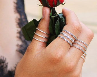 Sterling Silver Chunky Ring, Boho Rings for Women, Thumb Ring for Women,  Silver Ring,  Gift for Her