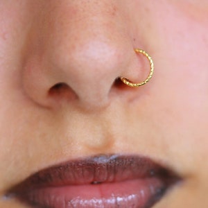 Gouden neusring, gouden neusring, 20g 22g neusring, helixoorbel, neusgatpiercing, 8 mm 7 mm 6 mm neusring, neussieraden