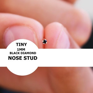 Black diamond nose rings hot sale