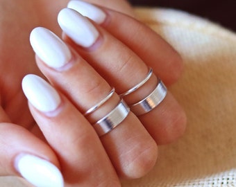 Midi Ring stapelbar Ring - Silber Ring - Ringe - Knuckle Ring - Stapelring 4er Set von TinyBox