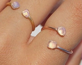 Moonstone, Moonstone Ring, Sterling Silver Ring, Moonstone Gold  Ring, Rose Gold Ring, Moonstone Stacking Ring, Moonstone