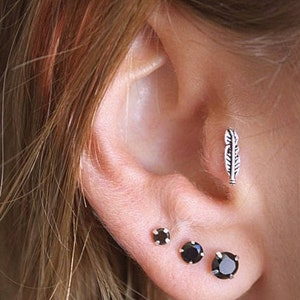 Gold Tragus Stud, Tragus Earrings, Helix Piercing, Cartilage Earrings,