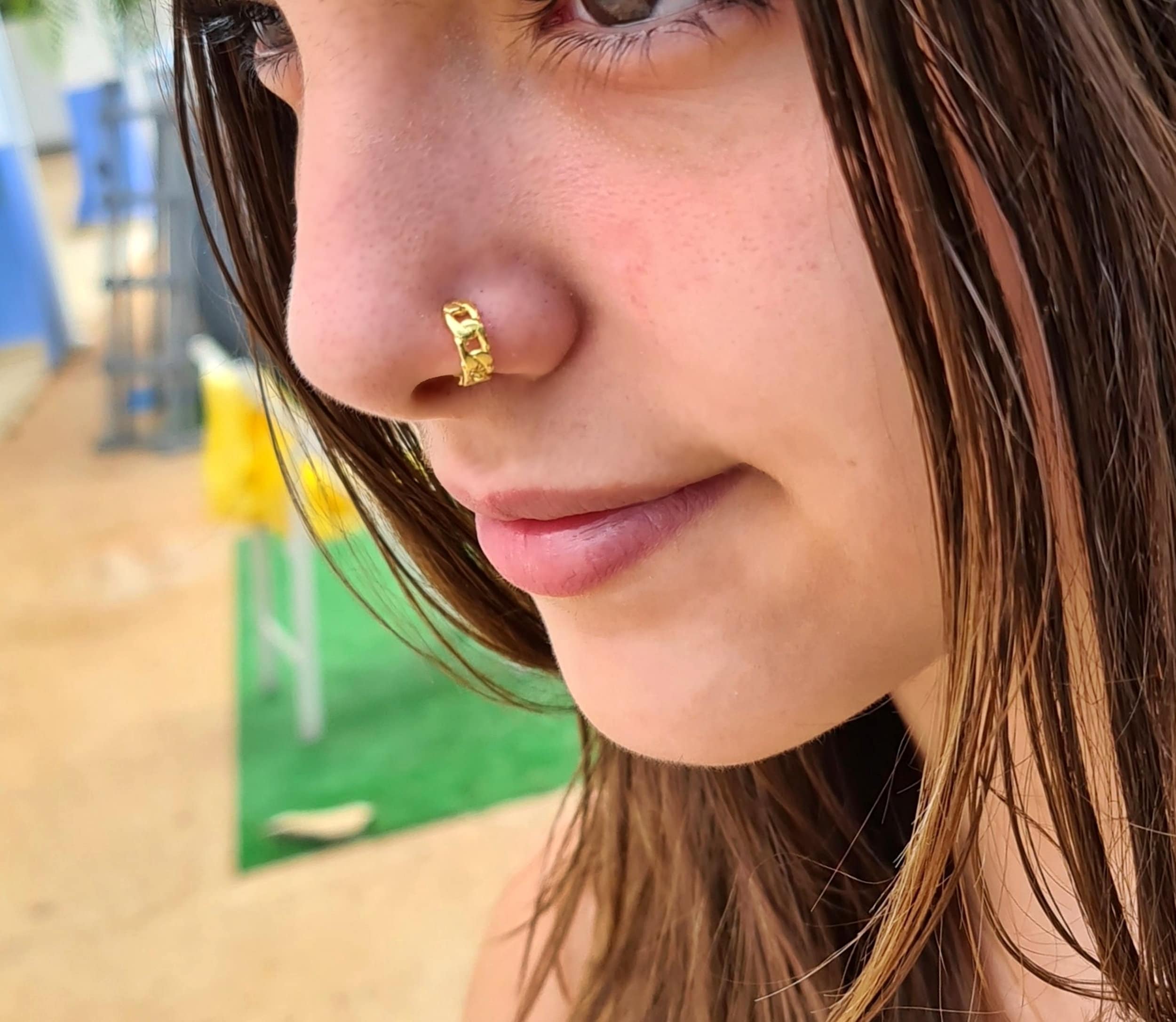 18k gold nose ring solid gold
