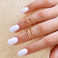 4 Gold Knuckle Ring Set, Above the Knuckle Rings, Stacking Midi Ring, Rings, Mid Knuckle Ring, Gold Ring, Gold Stacking Rings, Simple Rings product logo
