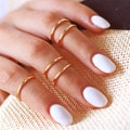 5 Gold Knuckle Rings - Gold Ring Set -  Gold Stacking Rings - Above the Knuckle Ring - Midi Rings - Gold Ring Set of 5 by Tiny Box product logo