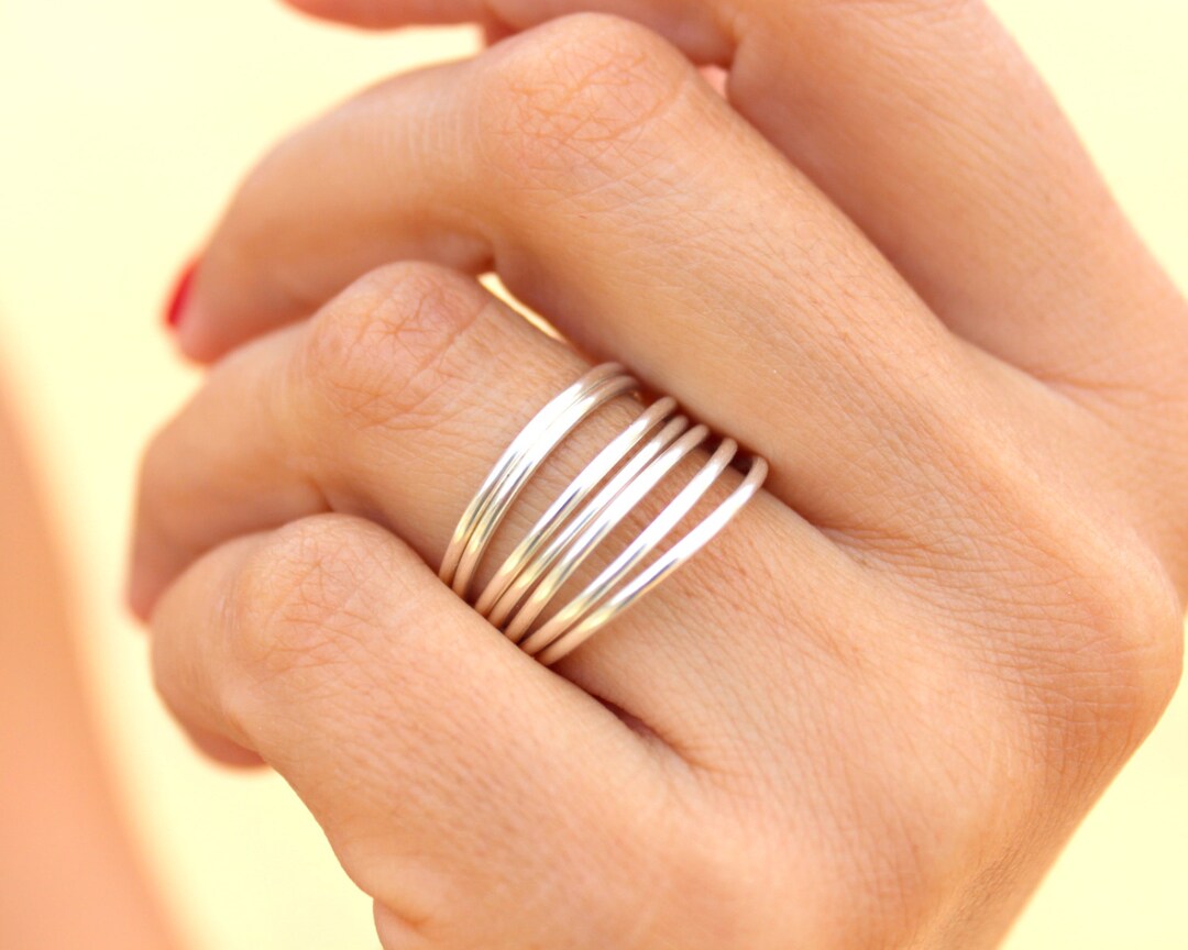 Minimalist Sterling Silver Ring, Simple Plain Silver Ring, Thin