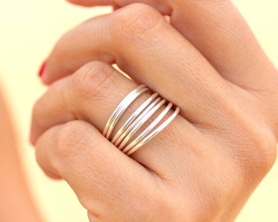 Anillos store minimalistas plata