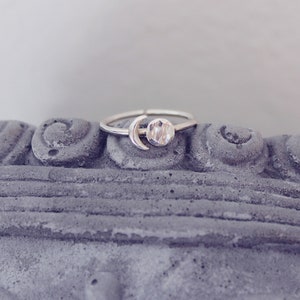 Moon Toe Ring, Sterling Silver Toe Rings for Women, Sterling Silver Toe Ring, Adjustable Toe Ring image 6