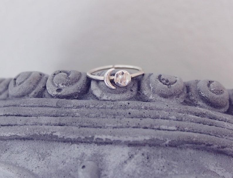 Moon Toe Ring, Sterling Silver Toe Rings for Women, Sterling Silver Toe Ring, Adjustable Toe Ring image 6