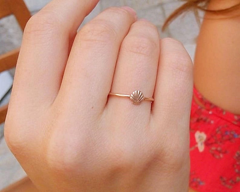 Mermaid Stacking Ring Seashell Ring Mermaid Ring Boho Etsy