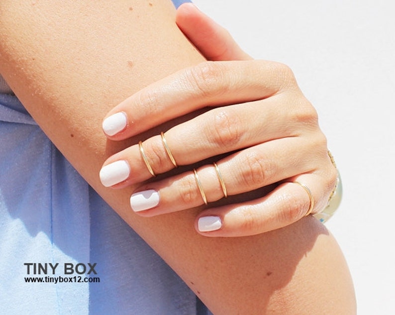 Midi Ring Knuckle Ring Gold Midi Ring Set Gold Stack Etsy