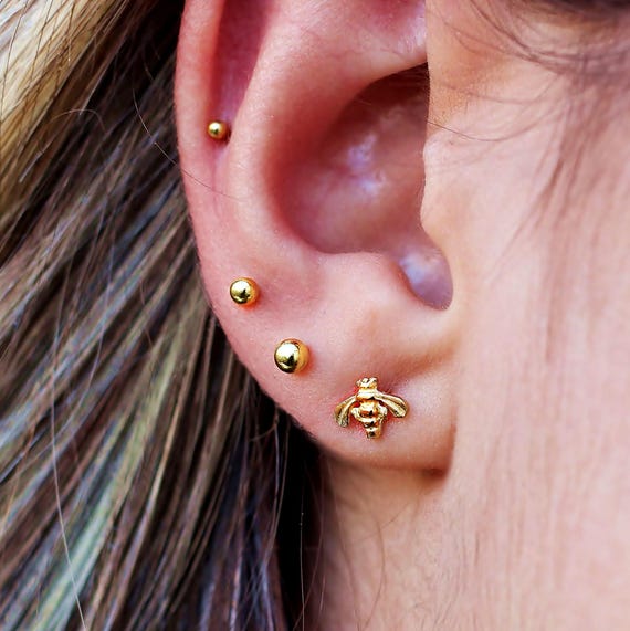 アクセサリー Bijou de M Petit Honeybee Earring il_1080xN.6837655587_k5i9.jpg