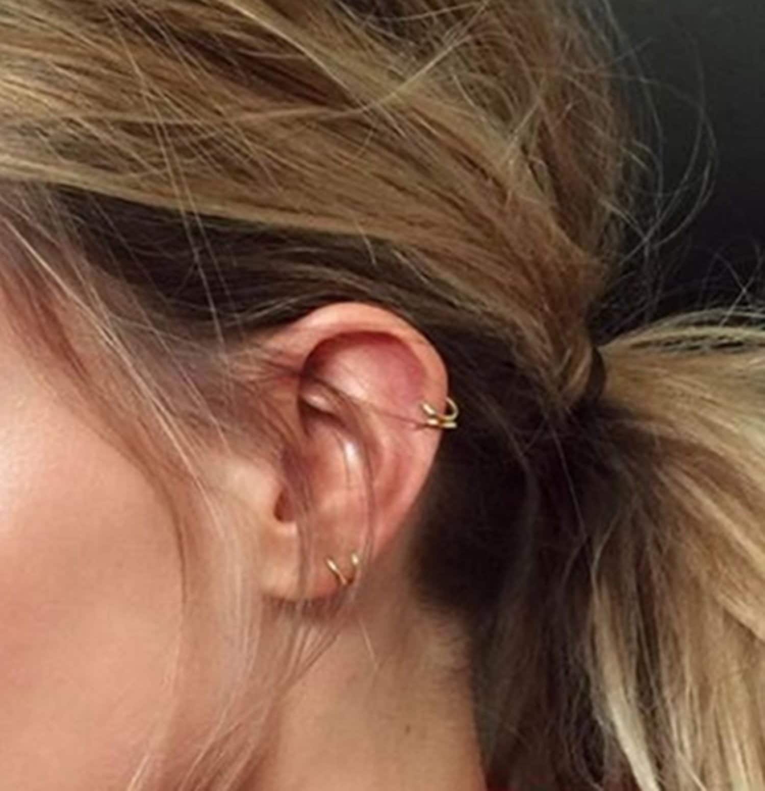 14k Solid Gold Cartilage Earrings  Monica Vinader