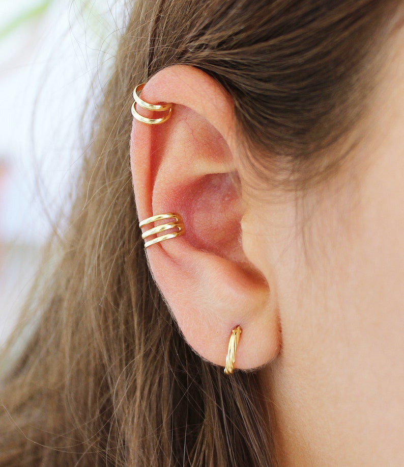 Dreifach Ohr cuff No Piercing Conch Piercing Conch Hoop Etsy.de