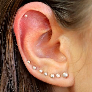 Tiny Stud Earrings - 2mm Ball Tiny Studs - Small Stud Earring - Tiny Gold studs Earrings - Tiny Stud Earrings Silver  Gold - Hypoallergenic