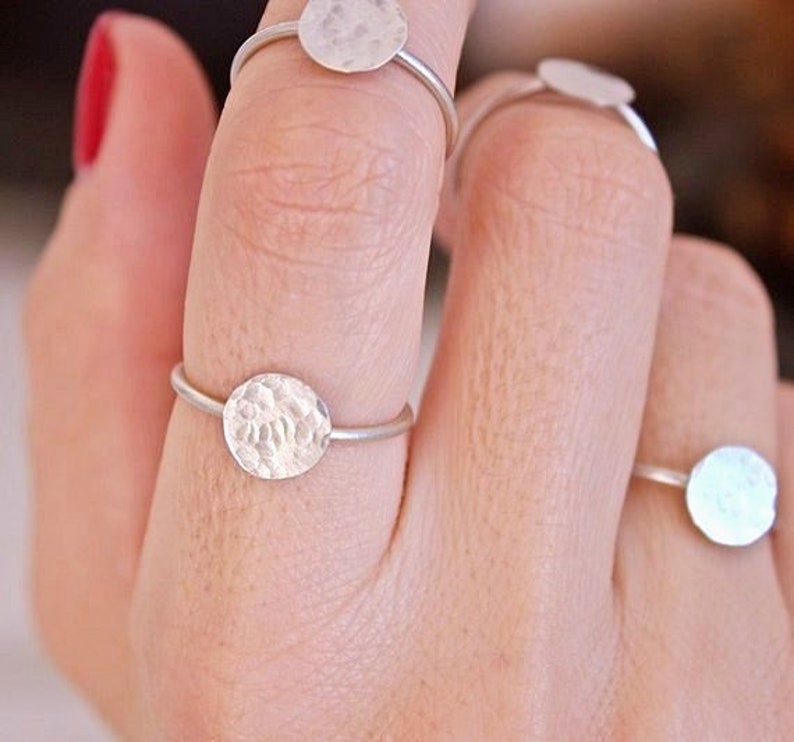 Full Moon Ring, Moon Phases Sterling Silver Ring, Rose Gold Ring, Boho Wedding Jewelry, Gold ,Silver Boho Ring ,Bohemian Moon, Bride Gift image 3
