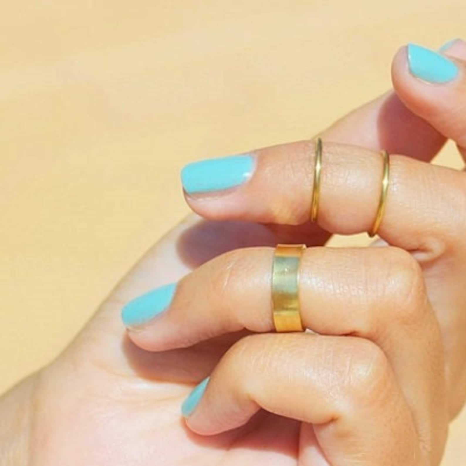 New Gold Knuckle Ring Set of 3 Above the Knuckle Rings Etsy