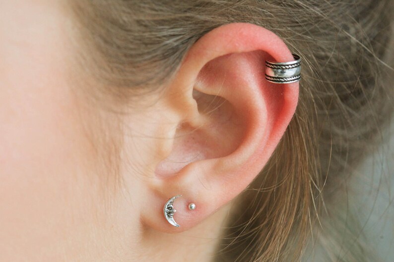 Ear Cuff Ear Cuff Non Piercing Cartilage Earring Sterling Etsy
