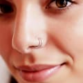 Double Nose Ring for Single Piercing, Gold Nose Ring Hoop, Double Hoop Nose Ring, Sterling Silver Nose Ring, Double Nose Ring Single Pierced