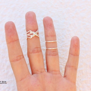 3 Cute Knuckle Ring Set Knuckle Rings Stacking Ring, Stacking Rings, Midi Ring Silver Ring Midi Rings Rings image 5