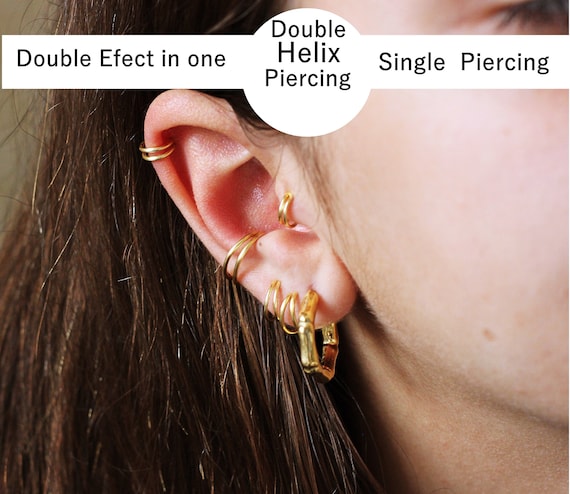 Doppel Helix Piercing Helix Ohrring Reifen Kleine Knorpel Etsy