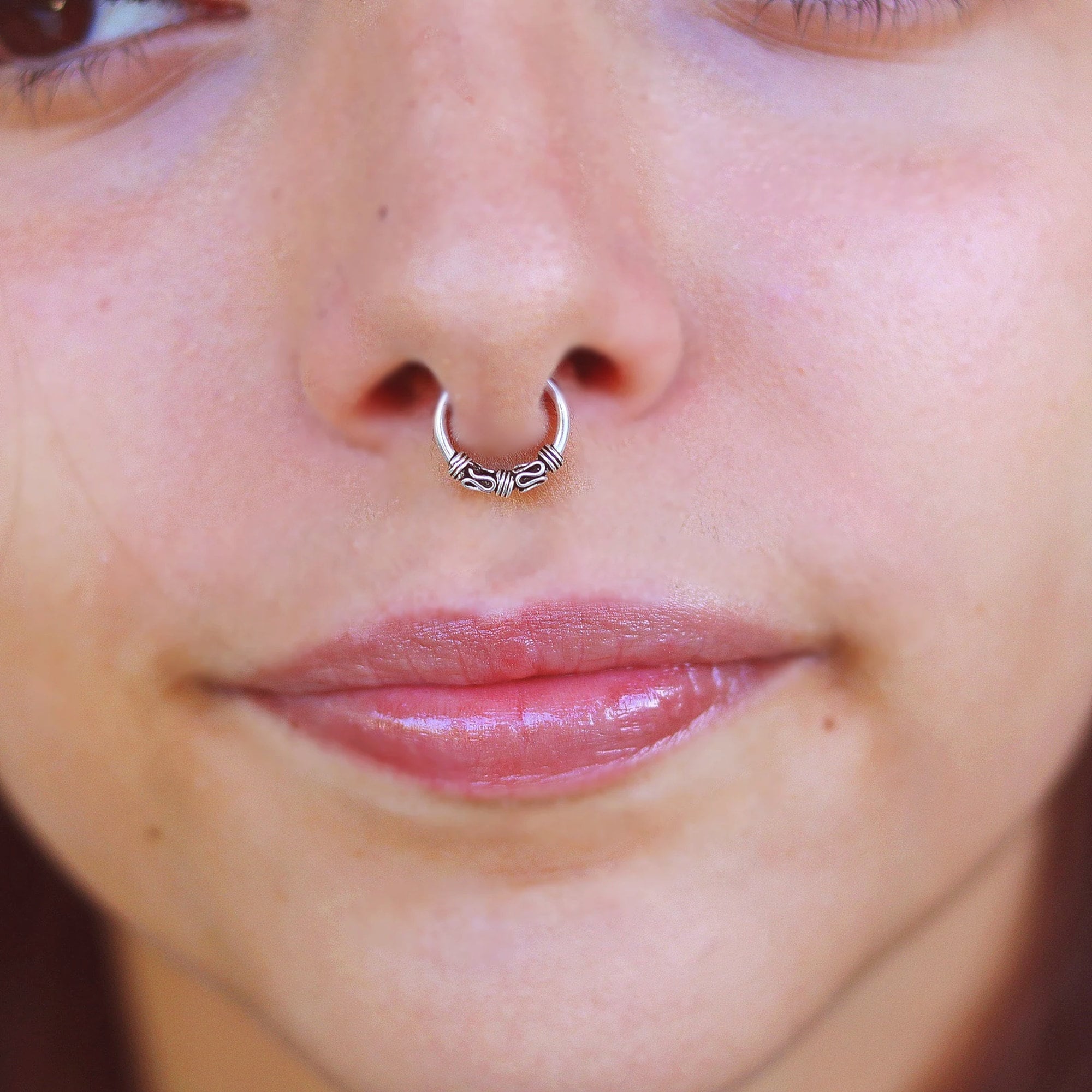 Anello Finto Setto Naso A Ferro Di Cavallo - Acciaio Inox 316L Senza Foratura - Foto 12