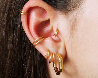Double spiral shop cartilage earring