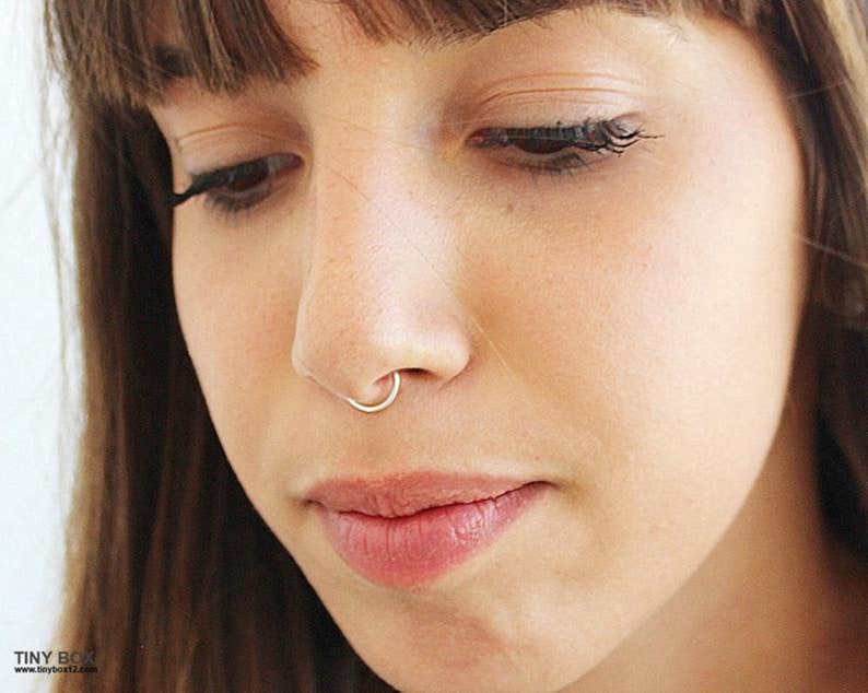 Fake Nose Ring in Sterling Silver Gold or Rose Gold Vermeil Etsy