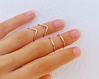 Rose Gold Midi Rings Online Buy 14k Gold Filled Rose Gold Filled