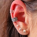 Silver Ear Cuff , Ear Cuff no Piercing, Fake Conch Hoop, Sterling Silver Ear Cuff, Non Pierced Ear Cuff, Boho Ear Cuff Gift Idea Present product logo