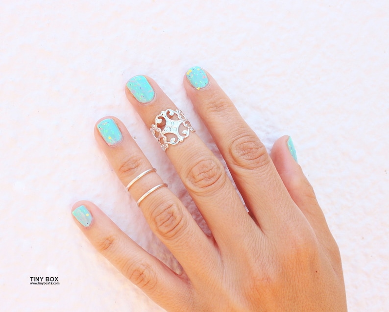 3 Cute Knuckle Ring Set Knuckle Rings Stacking Ring Etsy