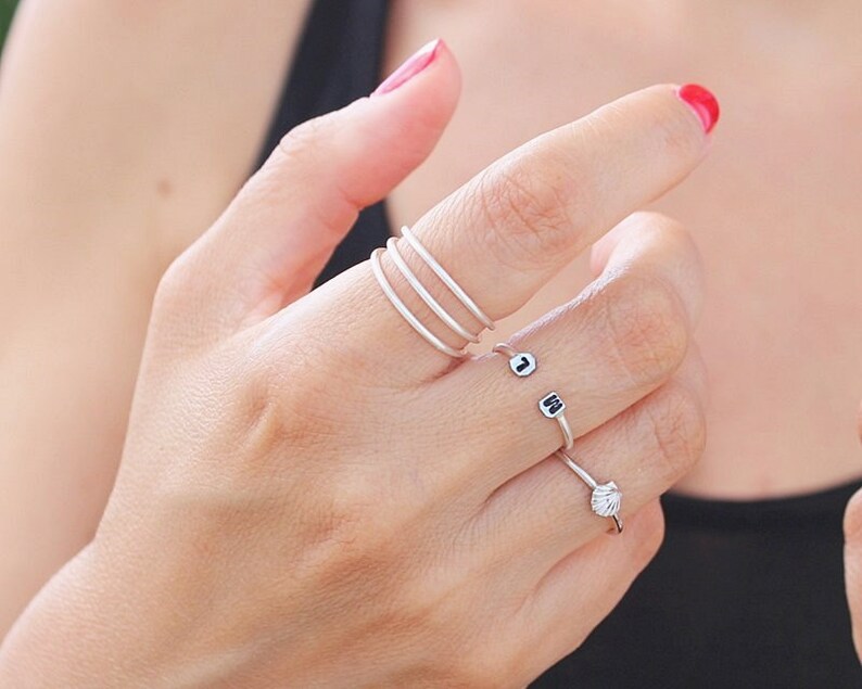 Mermaid Stacking Ring Seashell Ring Mermaid Ring Boho Etsy