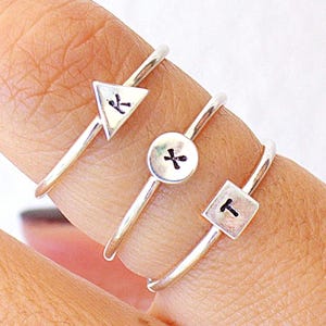 Name Ring ,Initial Ring, Dainty Ring, Stacking Rings Names, Personalized Ring, Custom Initial Ring, Personalized Jewelry ,Monogram Ring