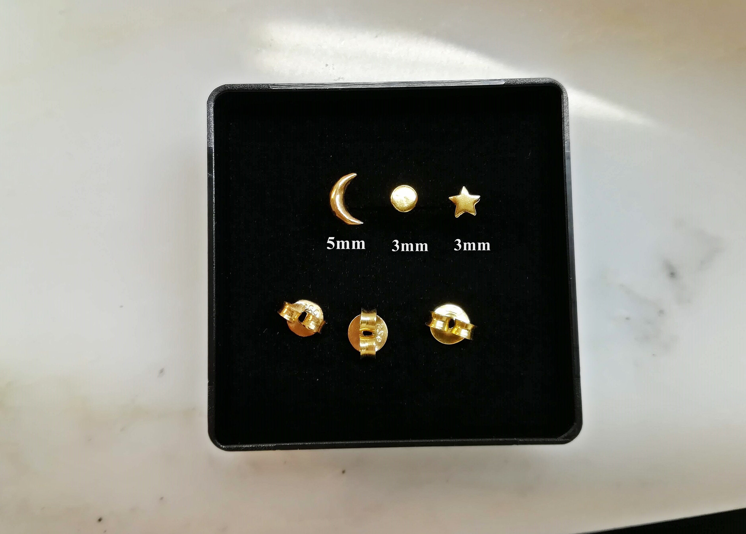 送料関税込【AMY O】Moon + Star Flat Back Studs☆国内発送♪ Moon + Star Flat Back Studs, Sterling Silver Reversible