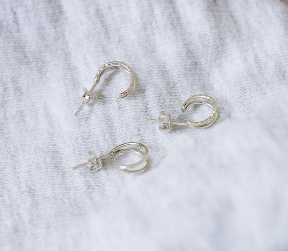 Delicate Bead Cluster Hoop Earrings - Running With Sisters