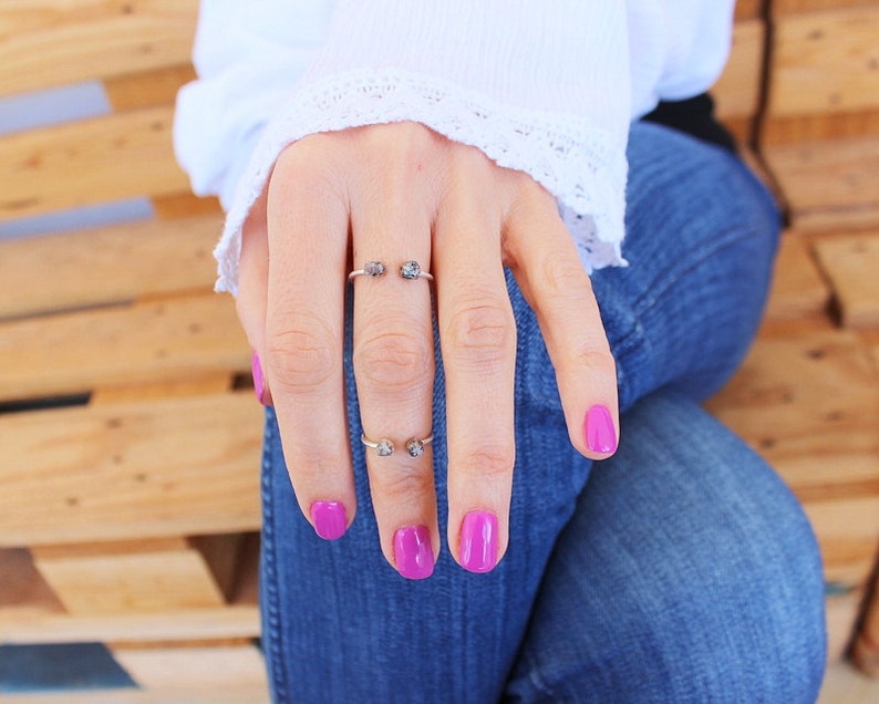 Granite Minimalist Ring, Stackable Rings, Dainty Ring, Granite Ring Gold, Minimalist Ring Gold, Modern Ring, Tiny Ring, Delicate Ring image 3