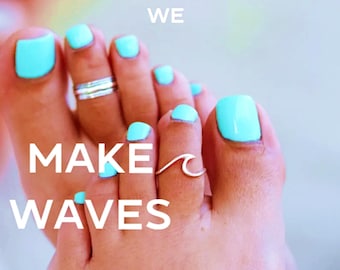 Welle Toe Ring, Zehenringe für Frauen, Zehenring Sterling Silber, Zehenring, Silber Zehenring, Wave Ring, Welle Ring, Geschenk für Sie