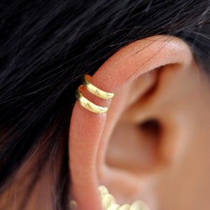 Fake Helix  Piercing for No Pierced Ears, Helix  Cuff no Piercing, Gold Ear Cuff, EarCuff, Fake Nose Cuff , Minimalist  Earrings,