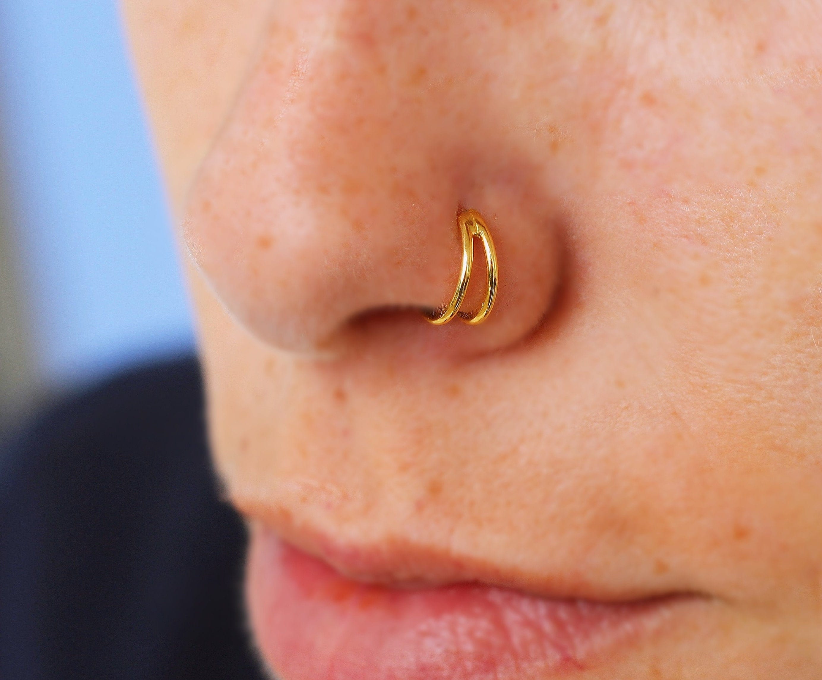Gold Nose Stud 22g Nose Hoop Gold Nose Ring Dangle Nose Ring Gift for Her  Christmas Sale Indian Nose Ring Thanksgiving Nose Ring - Etsy Singapore