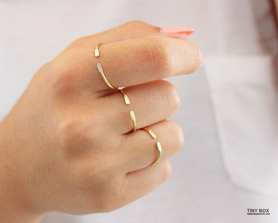 Buy Dainty Ring Minimalist Open Ring Simple Gold Ring Thin Gold Ring Dainty  Ring Minimalist Jewelry Dainty Jewelry Stacking Ring Online in India - Etsy