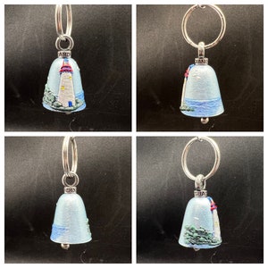 Lighthouse Hand Painted Motorcycle Guardian Bell - Lighthouse - MB-2328
