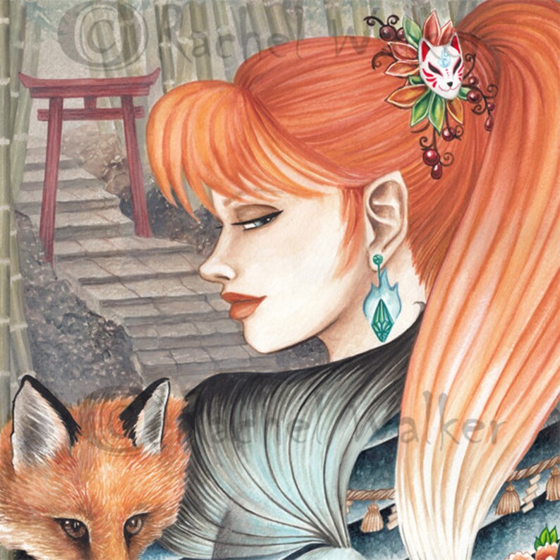 Dream of the Blue Fox Tattoo Irezumi Kitsune Japanese Fox Etsy