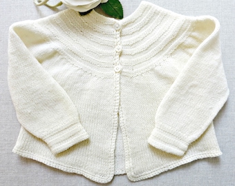 baby ivory christening cardigan
