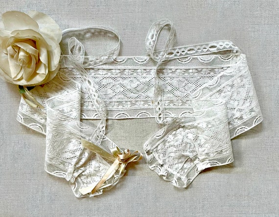 Vintage lingerie Edwardian ivory lace trousseau b… - image 7