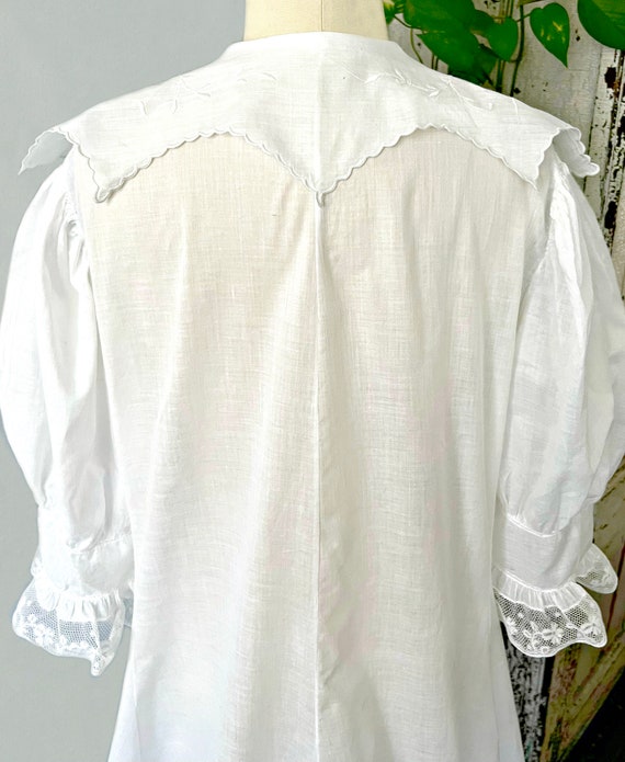 Vintage lingerie Edwardian white cotton batiste p… - image 7