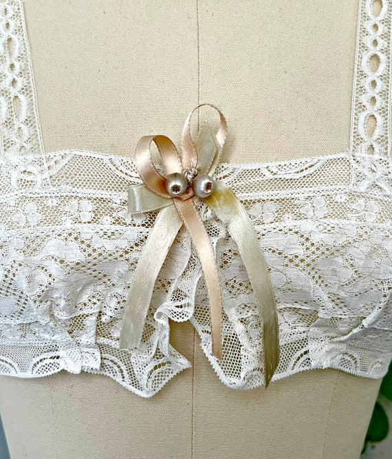 Vintage lingerie Edwardian ivory lace trousseau b… - image 3