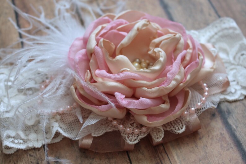 Vintage Inspired Headband Flower Girl Hair Accessory Light Etsy