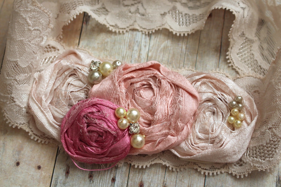 Rosettes Headband Bohemian Style Headband Girls Hair Etsy